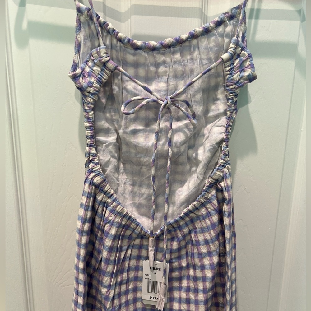 NWT L*SPACE REVOLVE ANIKA MINI DRESS IN PARK SLOPE GINGHAM - SIZE SMALL - - Picture 8 of 10